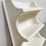Vintage space age thermoformed plastic wall shelves 1970s