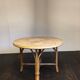 Vtg Mid Century Round Circular Wicker Bamboo Bamboo Table Dining rattan Tiki