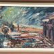Original Oil On Canvas – “The Harbor Arches” – Vintage & Framed – 80 × 62 Cm (31.5" × 24.4")