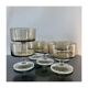 Lot 6 smoked foot glasses Luminarc
