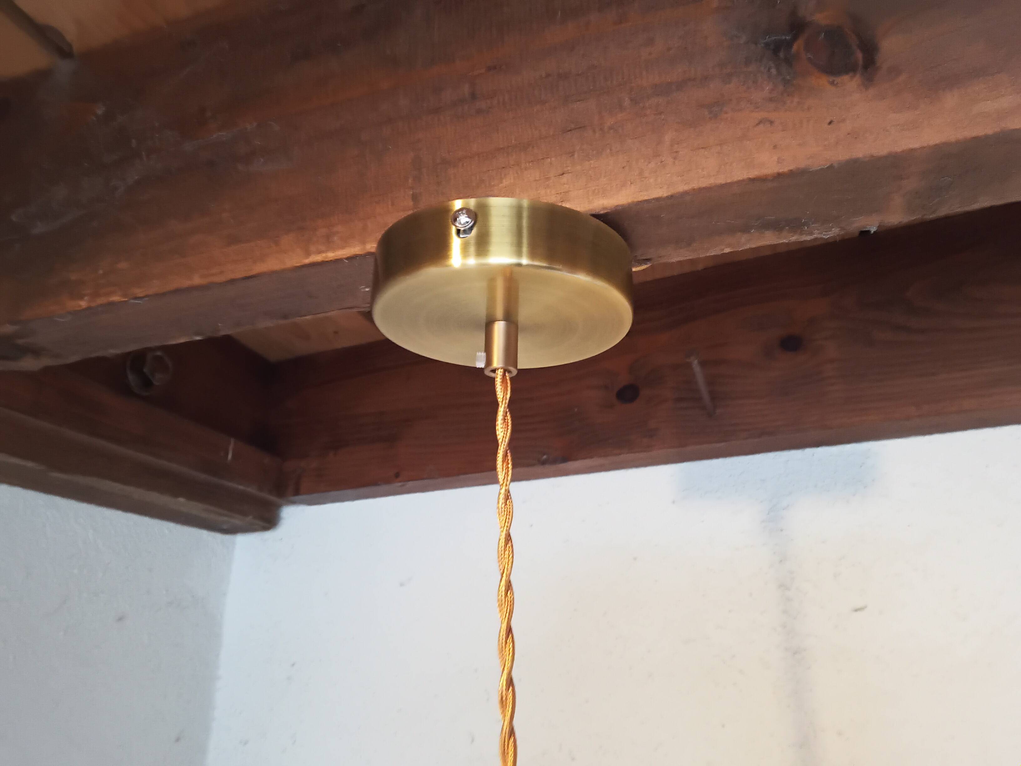 Vintage white opaline pendant light