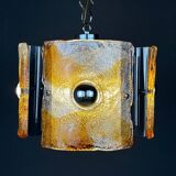 Murano glass chandelier ice mid-century by Av Mazzega, Italy, 1970s