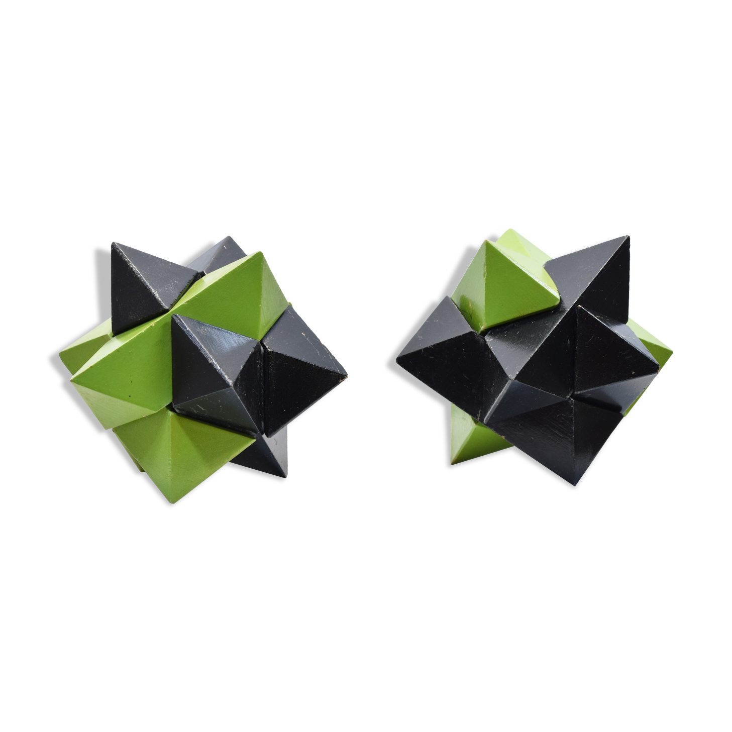 Pair of vintage puzzle stars of Galileo 1970