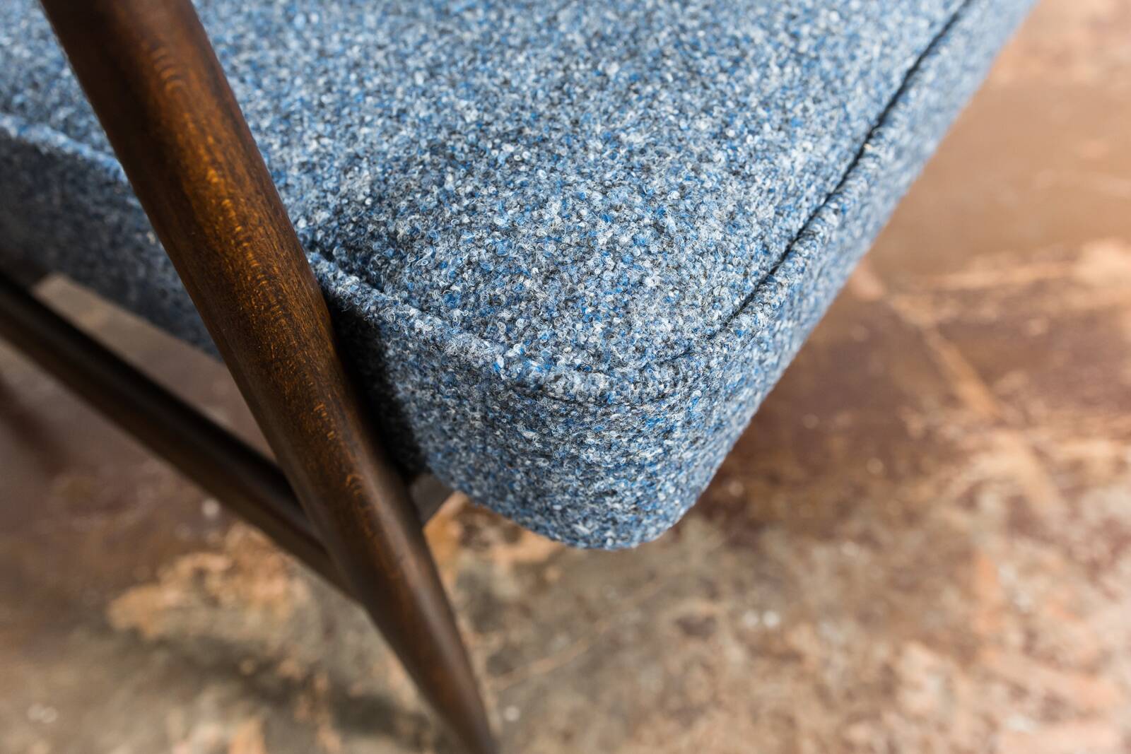 Pair of Mid-Century Blue Armchairs GFM 300-192, 1960's