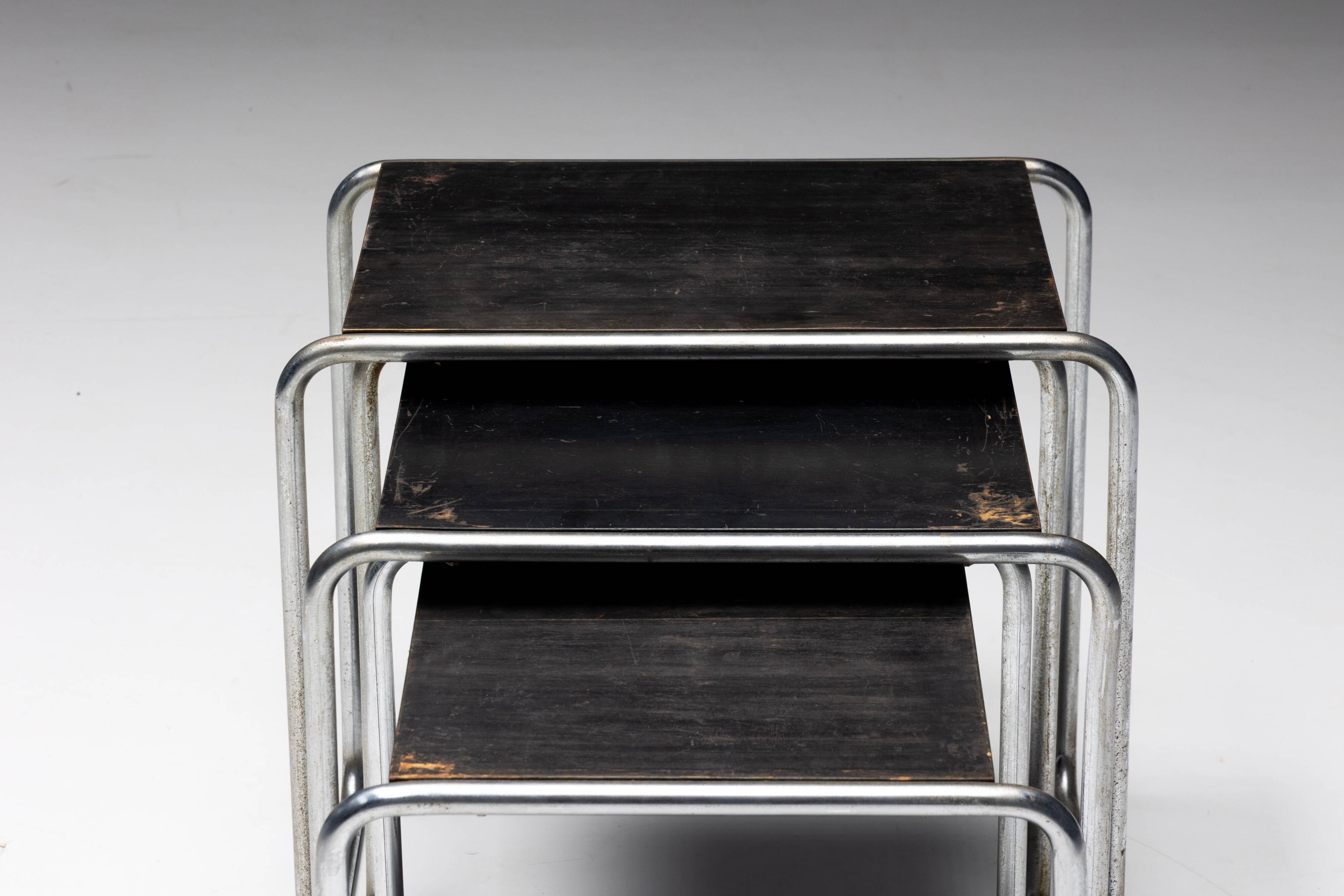 First Edition Side Tables by Marcel Breuer for Thonet, Germany, 1930s