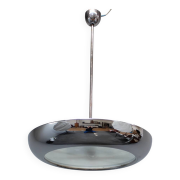 Lampe pendante ovni Bauhaus par Josef Hurka pour Napako, années 1930