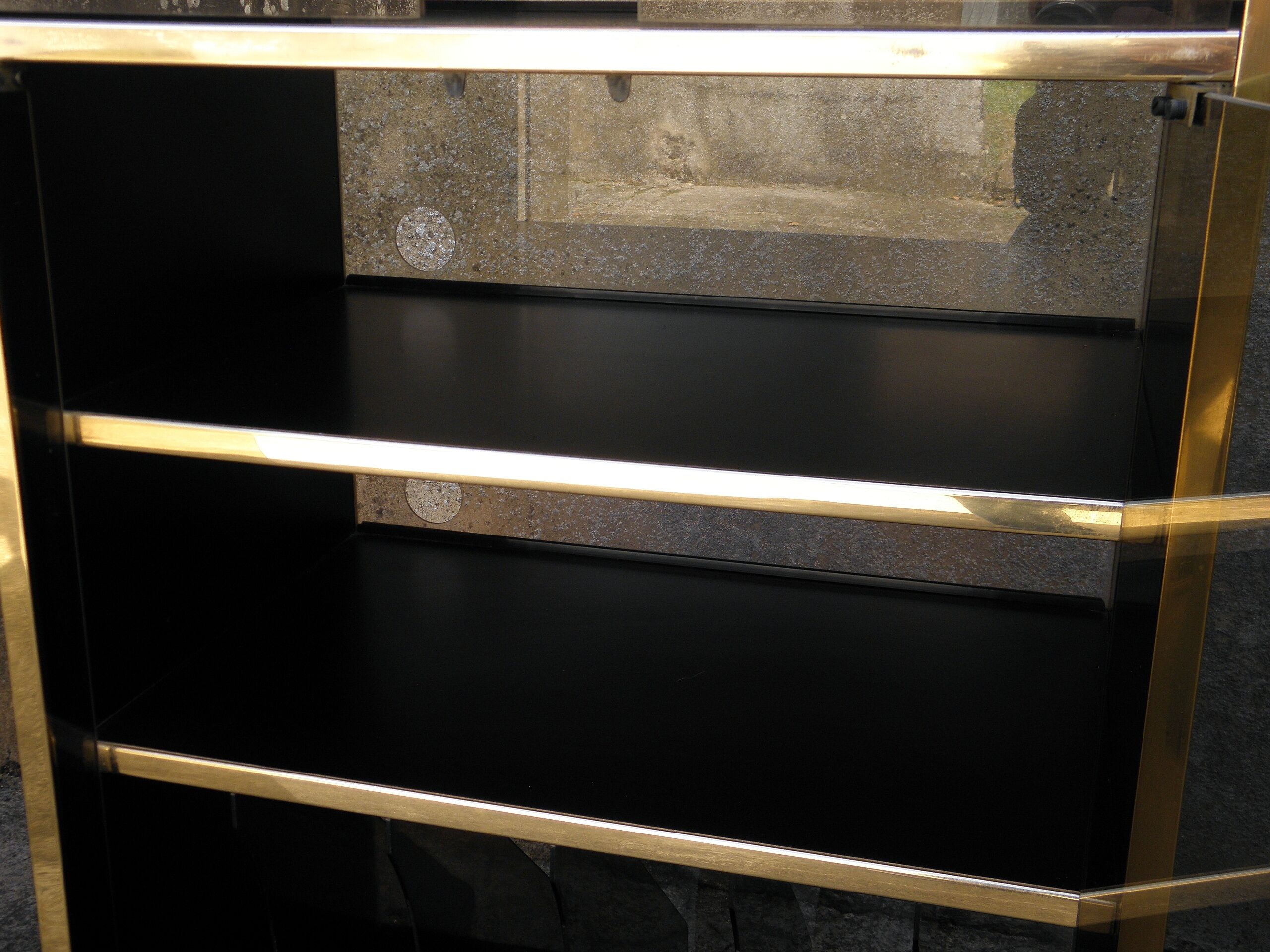 Hi Fi glass and plexiglass cabinet 1970