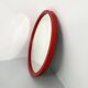 Kartell red round mirror 1980s