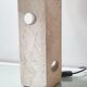 Sculpted travertine table lamp, italy 1970s