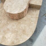 Travertine veneer coffee table from Maitland_Smith 1970