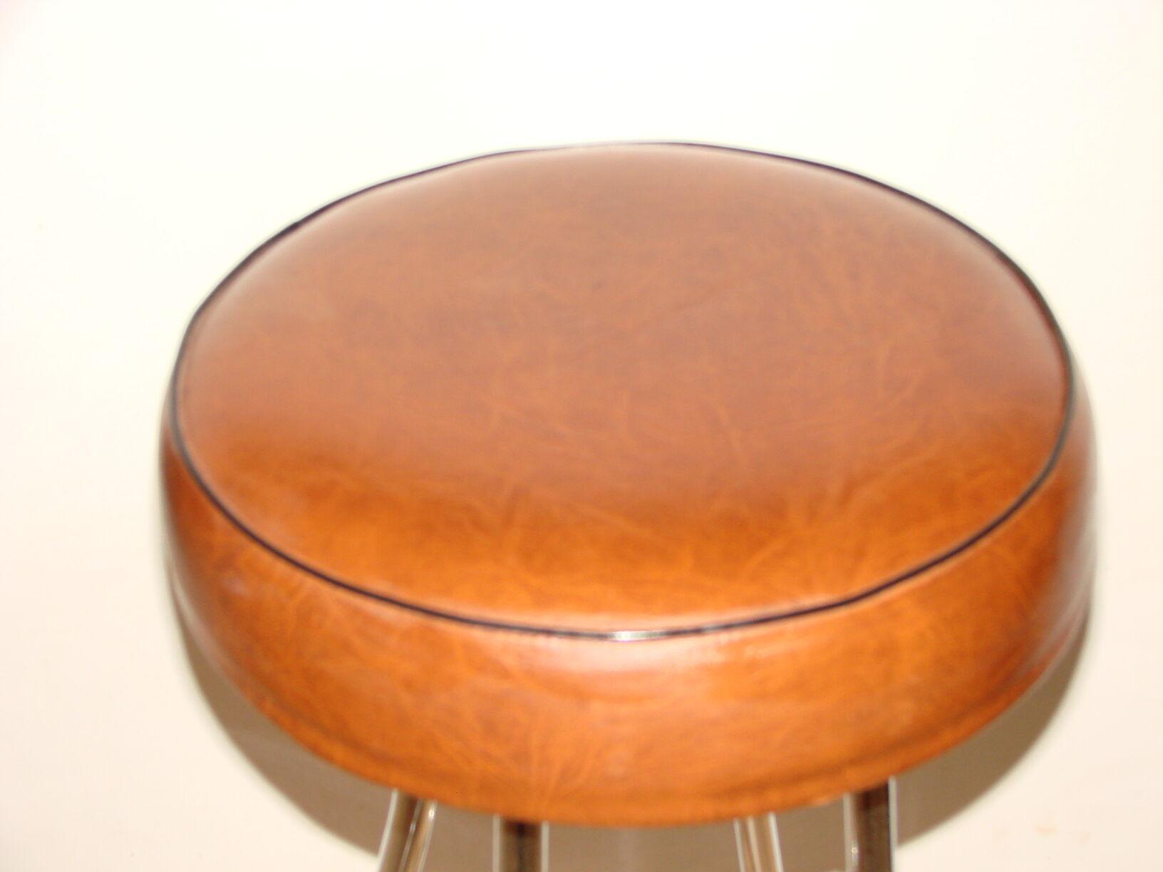 Pair of hockers, bar chairs 70s