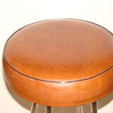 Pair of hockers, bar chairs 70s