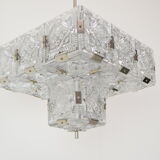 Mid-century glass pendant by Jaroslav Bejvl for Kamenicky Senov années 1960