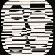 Linear silkscreen print by Victor Vasarely, circa 1970, op art
