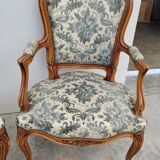 Paire de fauteuils style Louis XV Cabriolet ancien