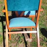 2 wooden bridge armchairs from the 1960s