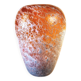 Blown glass vase – sea foam effect