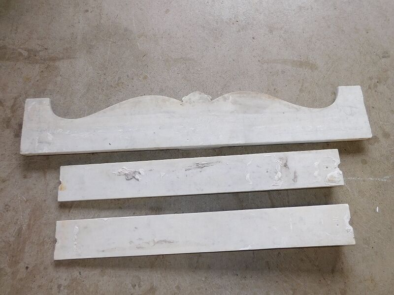 Carrara marble pathee façade element