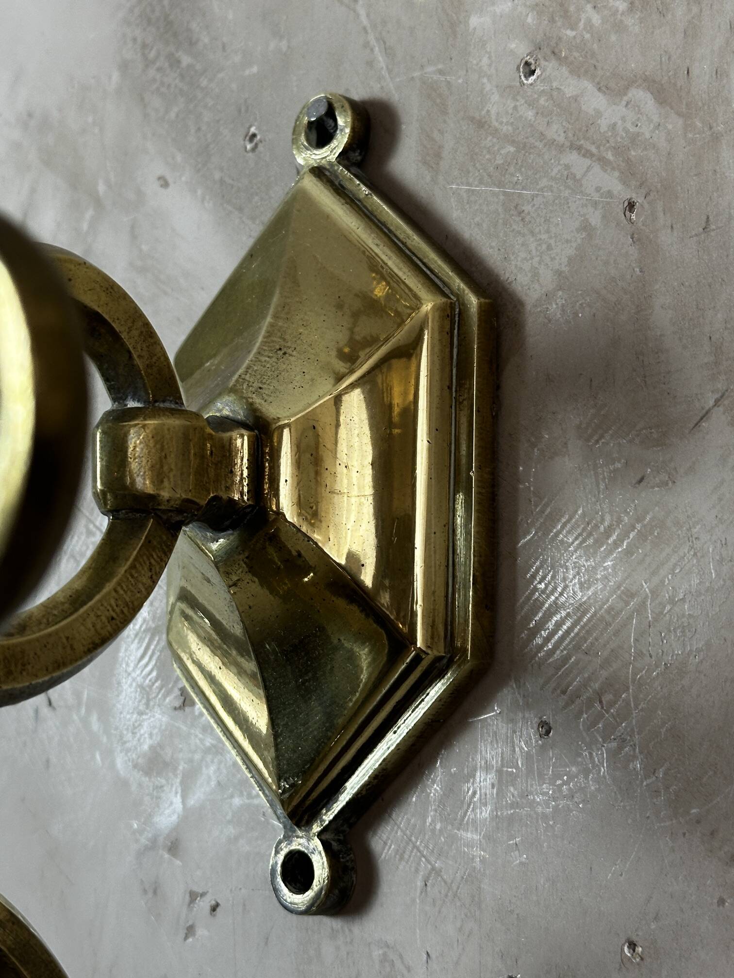 Pair of brass hooks