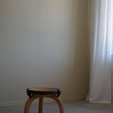 Wabi Sabi tripod stool / Solid wood side table, Scandinavia, 1950s