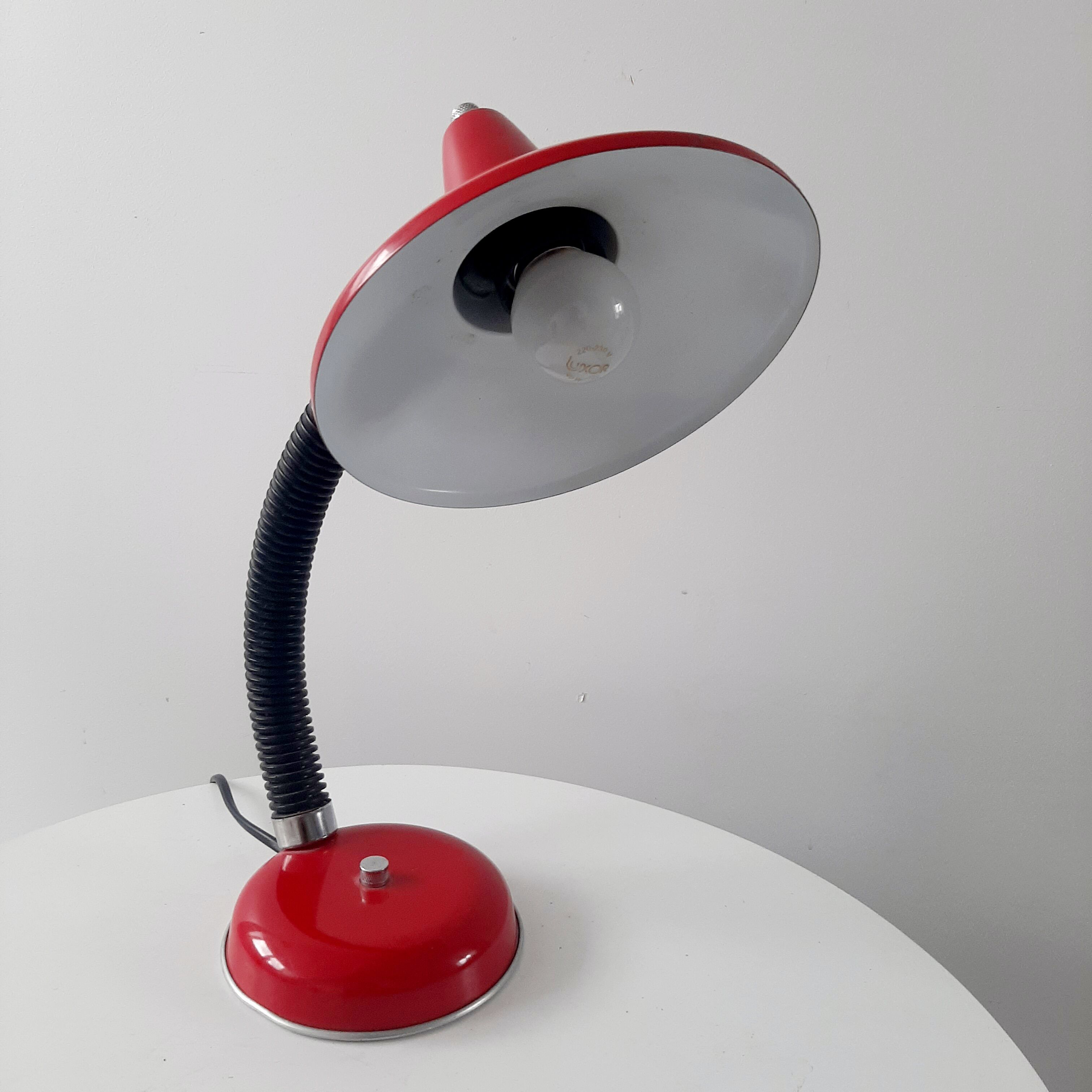 vintage lamp Delmas red