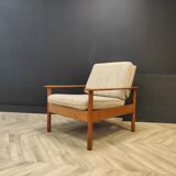 Mid century vintage armchair with footrest