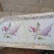 Limoges enamel porcelain cake dish LF with lilac flower decoration.