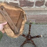 Selette wooden plant holder art deco barley rosary design
