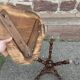 Selette wooden plant holder art deco barley rosary design