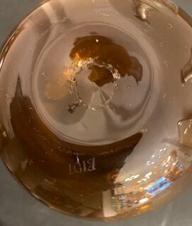 Jam maker or candy maker in amber yellow glass signed Biot