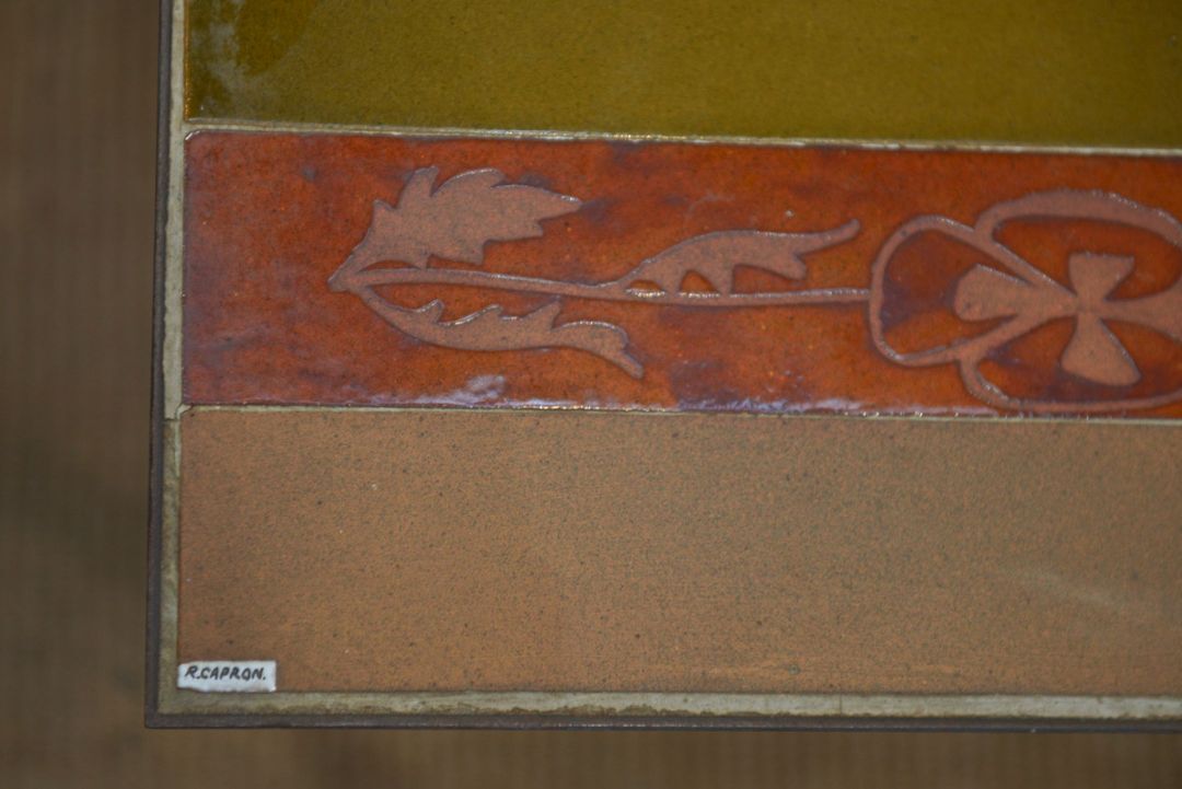 Vintage coffee table Capron 1970 ceramic