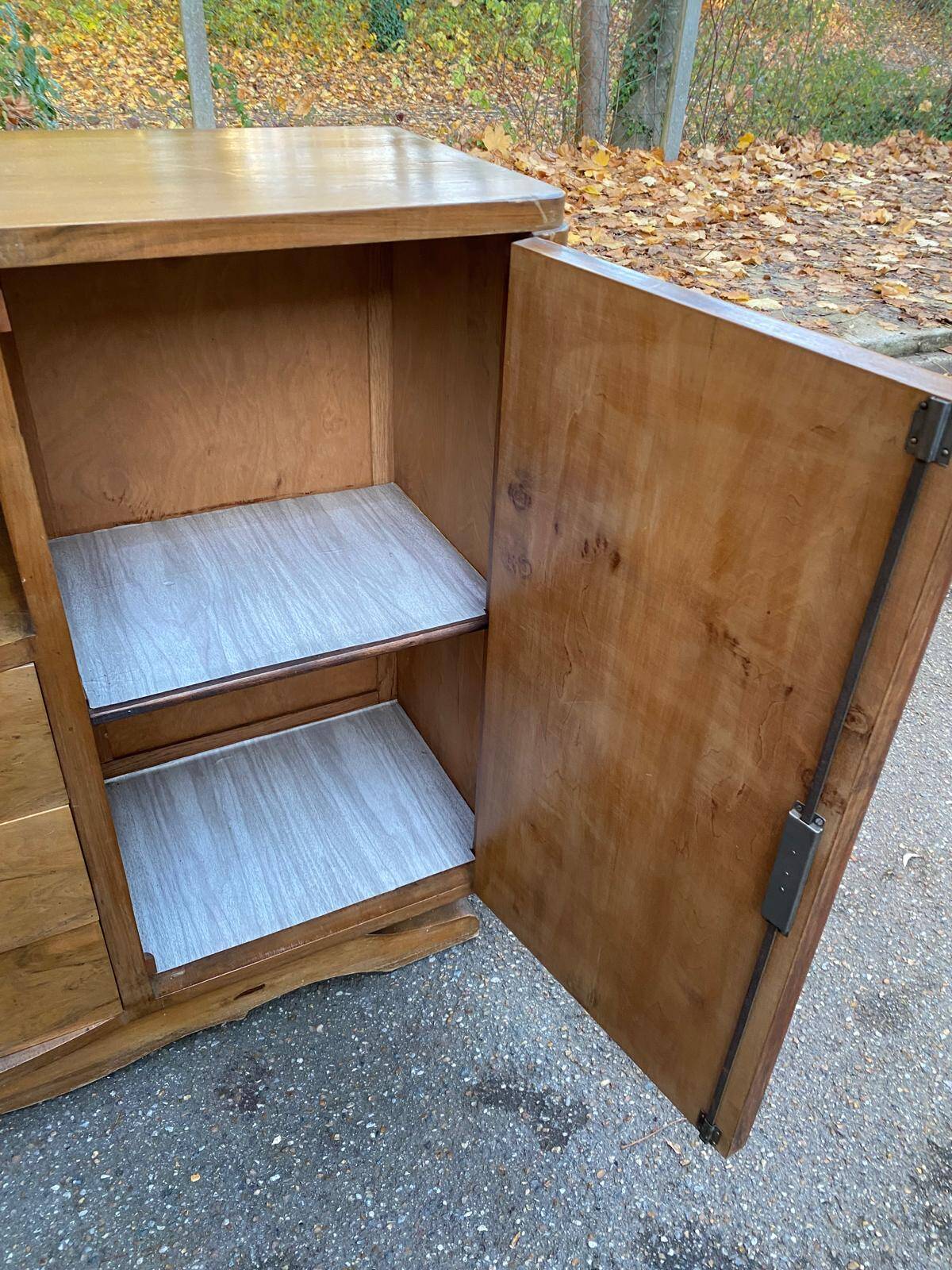 Louise Art Deco Buffet in Walnut Wood, 1950, 140cm