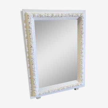 Old trumeau mirror in plaster and wood 100x142cm