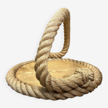 Large rope and wood tray,  50/60
