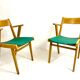 Pair of chair chair bridge design vintage 50