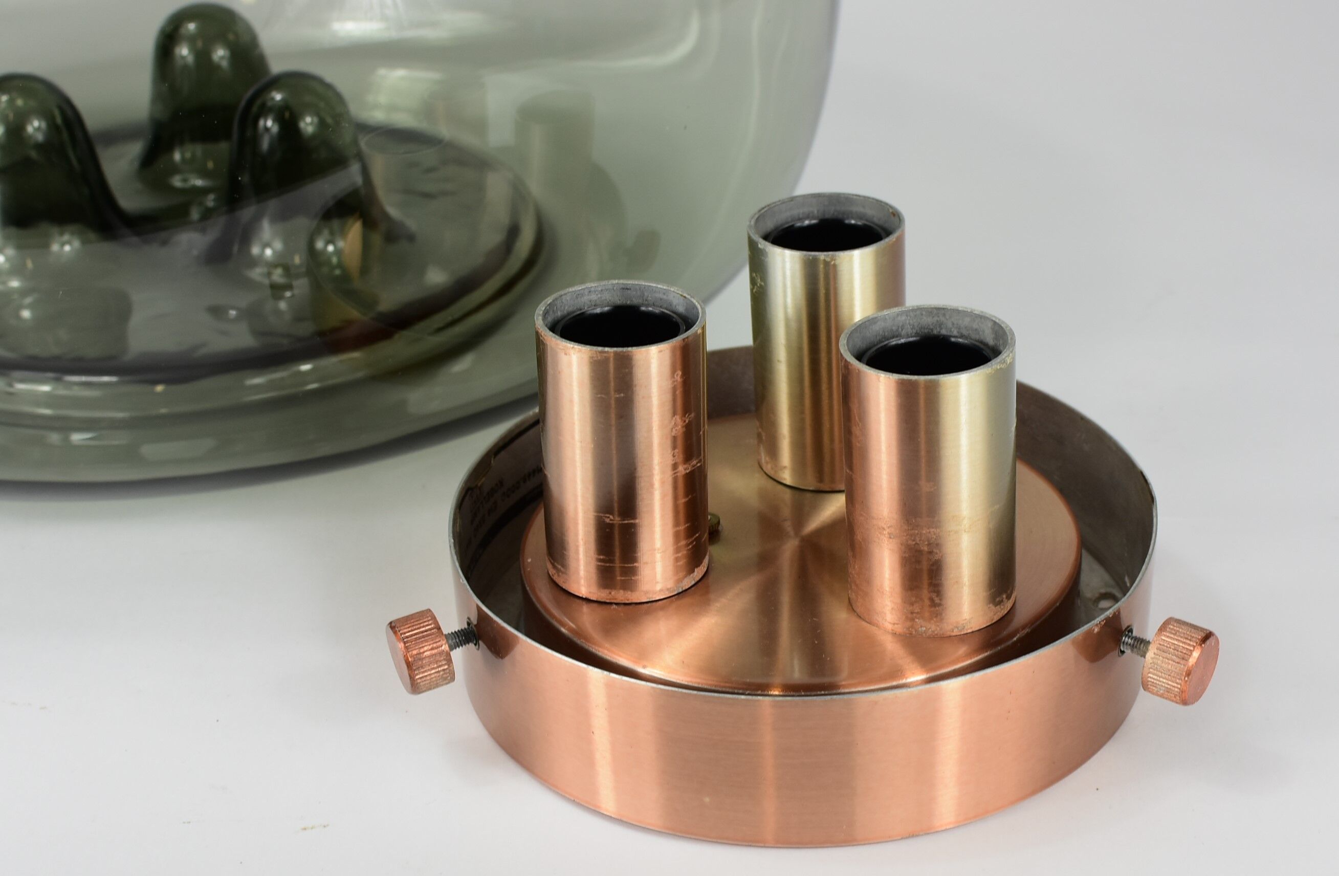 Vintage smoked ceiling lamp, raak