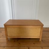 Banc coffre en rotin années 1960