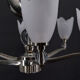 6-spoke Art Deco Modernist chrome chandelier, France, circa 1930
