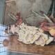 Aquarelle nature morte florale ancienne