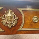 Louis XVI style bureau plat - Circa 1880 - In mahogany and mahogany veneer