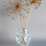 Petit vase en cristal transparent fait main, style milieu de siècle, par Börne Augustsson