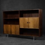 Vintage Mid-Century Scandinavian Modern Rosewood Highboard with Bar by Æ. Jensen & T. Mølholm