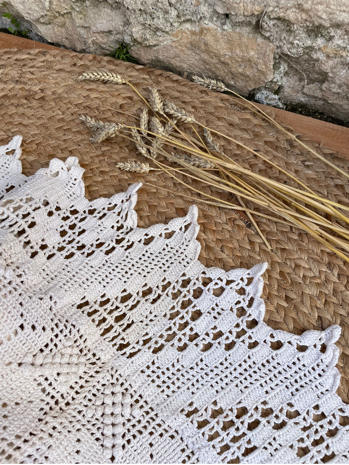 Old cotton bed throw