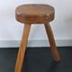 Brutalist stool, 70s, in olive tree