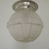 Art Deco ceiling light in glass and metal