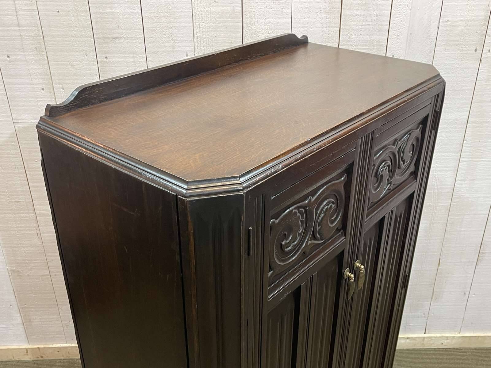 1930s English oak student wardrobe