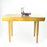 Table à manger extensible vintage en bois de frêne, Mier Tchécoslovaquie 1960