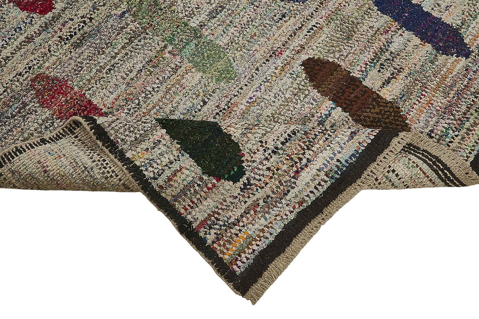 Handwoven Turkish Recycled Boho Rug 194 cm x 296 cm