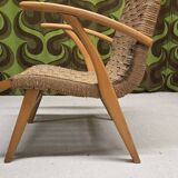 "Wroom & Dreesman 1950 corded armchair"
