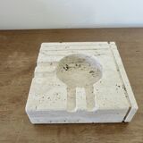 “Fratelli Mannelli” ashtray in travertine, design by Enzo Mari, Italy, 1970